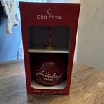 Crofton Holiday Cheer Ornament Glass, Red, 390ML, With Straw, Twist Off Cap New. Price: $16.00.