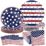 American Flag Patriotic Party Plates And Napkins, 4TH Of July New. Price: $20.55.