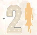 Imprsv Marquee 4FT Light Up Numbers For 2ND Party Birthday Decorations, New. Price: $14.99.