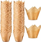 300 Pcs Jumbo Muffin Liners For Baking 2-1/4" X Large Tulip Light Brown New. Price: $45.06.