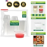 Plastic Portion Cups With Lids Ounce, 200 Sets Disposable Fo... New. Price: $28.99.