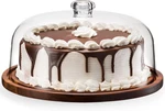 Cake Stand, Plate Server Platter With Dome, Acacia Wood Shaterproof Acr New. Price: $68.99.