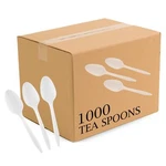 Cutlery Plastic Teaspoons Medium Weight Disposable Silverware White 1000 Count New. Price: $24.11.