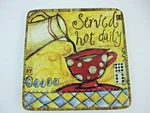 Certified International Lisa Kaus Coffee Plate Java Time Salad Dessert 8 1/2" Sq New. Price: $6.97.