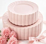 Youbet 100PCS Pink Scalloped Plastic Plates - Heavy Duty Disposable Fanc... New. Price: $54.72.