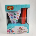 Jelly Belly 20 6OZ Disposable Snow Cone Cups & Easy Scoop Straws New. Price: $7.00.