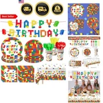 Building Block Party Supplies Kids Birthday Plates Cups Napkins Banner Set New. Price: $42.46.