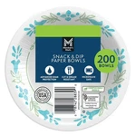 Member's Mark Snack & Dip Paper Bowls 12 Oz 200 Count Heavy Duty Disposable New. Price: $21.27.