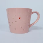 Hallmark Valentine Love Pierced Hearts Pink Ceramic Coffee Tea Mug Cup Used. Price: $34.99.