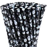 Whaline 200PCS Halloween Paper Straws 7.8 X 0.2 Inch, Black Silver Laser New. Price: $22.16.
