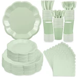 Natnarr 350 Sage Green Party Paper Plates And Napkins Pcs, New. Price: $38.57.