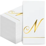 200 Pcs Initial Napkins Monogram Guest Gold Letter Paper Disposa New. Price: $35.95.