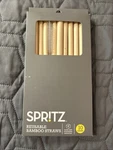 Spritz Reusable Bamboo Straws 10 Pack W/straw Cleaner Renewable Resource. Price: $5.99.