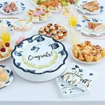 Sophisplate Graduation Party Plates Napkins Kit Wavy Edge Gold Foil Oprah's Fav New. Price: $14.00.