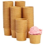Juvale Disposable Paper Ice Cream Cups - 100 Count (pack Of 1), Brown New. Price: $32.99.