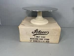 Vtg Ateco 612 Revolving Cake Decorating Stand, 12" Aluminum Top Cast Iron Base New. Price: $50.00.