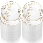 Mifoci 150 Pcs White And Gold Plastic Plates With Floral Design, 7 Inch Party... New. Price: $91.06.