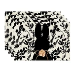 Black Bunny Leaves Bow Easter Placemats Set Of 4, 12X18 Inch Spring Table New. Price: $17.99.