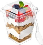 Zezzxu 50 Pack Plastic Dessert Cups With Lids And Spoons, Oz, Clear New. Price: $24.58.