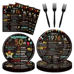 50TH Birthday Plates And Napkins, 96PCS Vintage Party Decoratio... New. Price: $30.46.