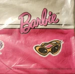 Vintage 1994 Barbie Paper Table Cover Sunglasses High Heels Pink Party Express New. Price: $7.99.