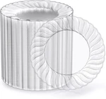 Focusline 100 Count 6 Inch Clear Plastic Plates, Disposable Heavy Duty Salad Des New. Price: $41.99.