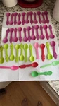 35 Brand New Menchie Plastic Ice Cream Spoons - Perfect Gift For Kids!!. Price: $29.29.