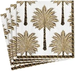 Caspari Grand Palms Paper Cocktail Napkins Black - Two Packs Of 20 New. Price: $28.95.