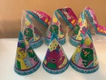 24 Vtg Unique Barney & Friends Paper Party Hats 3 Packs Of 8 Nos Unopened 1995 New. Price: $10.00.