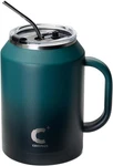 50 Oz Mug Tumbler With Handle Straw, Large Stainless Steel Travel Insulated New. Price: $35.99.