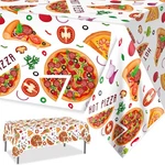 Phogary Pizza Tablecloth, Plastic Theme 51 By 87 Inches, 3 Pack New. Price: $14.52.