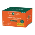 Ecosoul Compostable 16 Oz Bowls, 400-COUNT New. Price: $55.99.
