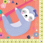 Sloth Animal Jungle Cute Kids Birthday Party Paper Beverage Napkins New. Price: $9.99.