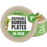 Paper Bamboo Plates Disposable (50-PACK, 9-INCH) Sturdy & Microwave Safe ... New. Price: $23.69.