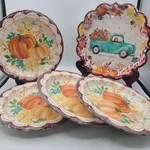 Pioneer Woman Fall Thanksgiving Party Supplies Pumpkin And Truck Plates 8 Each New. Price: $18.72.
