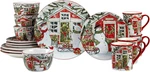Charming Snowman Farmhouse 16-PIECE Dinnerware Set For 4 Guests New. Price: $288.99.