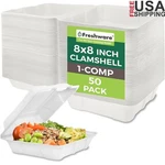 Compostable Clamshell Containers Eco-friendly Heavy-duty Disposable Dinnerware New. Price: $25.97.