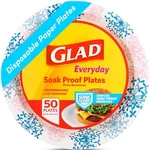 Disposable Paper Plates 8.5 Inch 50 Count Heavy Duty Pink Glad Round Soak Proof New. Price: $20.00.
