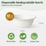 150 Pack 12 Oz Paper Bowls Disposable Biodegradable Compostable New. Price: $26.74.