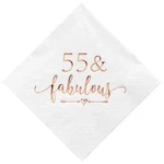Crisky 3-PLY 55TH Birthday Napkins Rose 9.8 X Inches, Gold New. Price: $15.46.