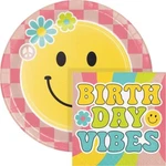 Creative Converting Flower Power Birthday Party Plates And Napkins 48CT New. Price: $22.09.