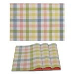 Cotton Craft Buffalo Placemats - 4 Pack Check, Yellow Multi New. Price: $17.30.