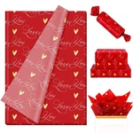 Fysuimu 60 Sheets Valentines Day Love Tissue Paper Red Gold You Heart Gi... New. Price: $15.69.