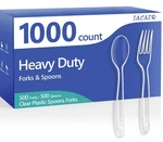 1000 Count Plastic Silverware Heavy Duty 500 Spoons, Forks, Bpa-free, H... New. Price: $59.92.