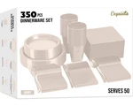 350 Pcs Ivory Plastic Plates For Party, Disposable Set, Of Ea... New. Price: $96.97.