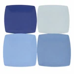 Gibson Home Dinner Plate Set Blue 4-PIECE Melamine Square Tableware Daily Use New. Price: $19.99.