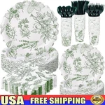 Disposable Tableware Set 100 Plates 50 Cups Forks Spoons Parties Events Us New. Price: $45.58.