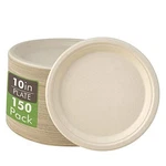 150 Pack Compostable Disposable Paper Nature Round 10 In Plates New. Price: $48.64.