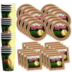 Softball Star Birthday Party Supplies, Plates Napkins Cups, Girls Kit For 16 New. Price: $28.63.