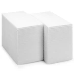 Disposable Bathroom Paper Napkins Linen-feel White 300-PACK 8" X 17" Medium Size New. Price: $52.73.